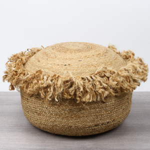 Poef jute naturel