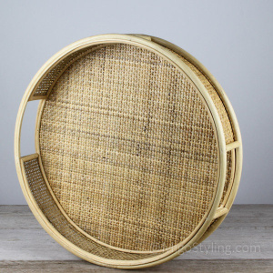 Rond dienblad met handvaten Webbing