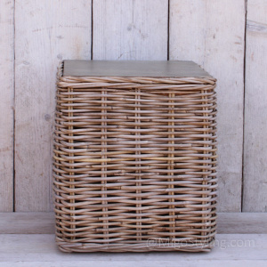 Rattan Säule / Hocker / Tischchen