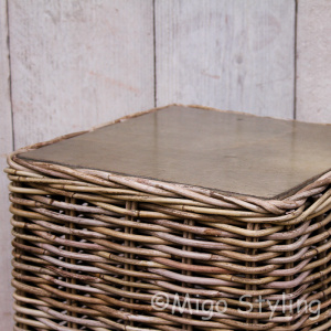 Rotan zuil antique grey rotan