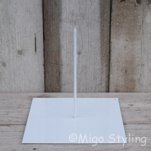 Standaard voor krans 25 x 25 Wit