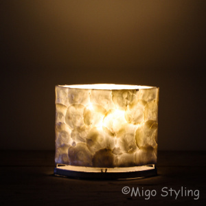 Tischlampe Perlmutt Capiz 20 cm