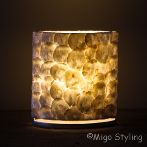 Tischlampe Perlmutt Capiz 30 cm