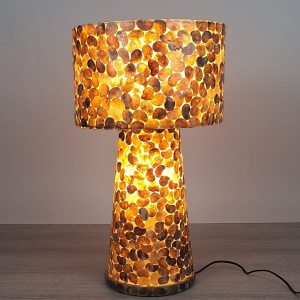Tafellamp schelp Gold met kap