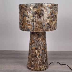 Tafellamp schelp Gold met kap