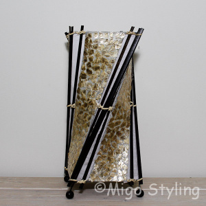 Tafellamp Twist capizschelp brons koper