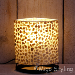 Tafellamp copper gevlokt 20 cm