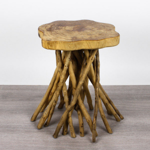Hocker aus Teakholz