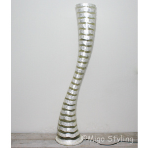 Tornado schelpen vloerlamp gestreept