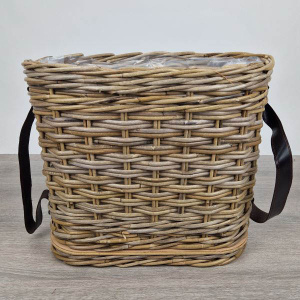 Vensterbankmand met leren riem L45