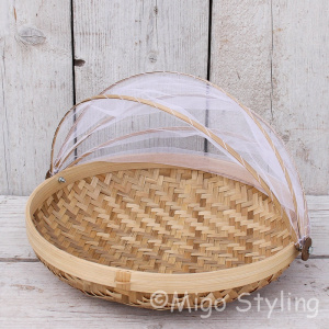 Vliegenmandje Bamboe naturel