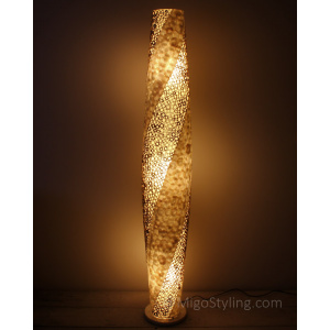 Vloerlamp Cone spiraal bamboe H170 cm