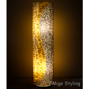 Vloerlamp Schelpen design vloerlamp wit antraciet H 160cm