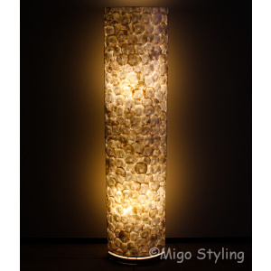 Vloerlamp Parelmoer schelpenovaal 150 cm