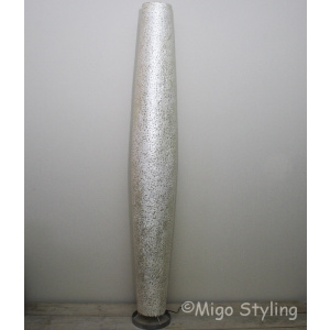Vloerlamp Cone schelpen wit gevlokt 200 cm