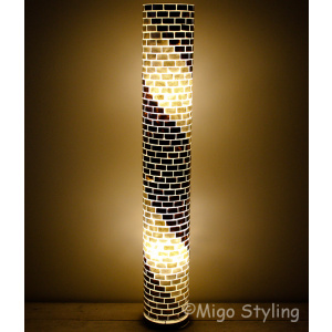 Schelpen vloerlamp stenen motief