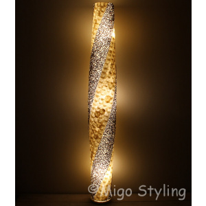 Vloerlamp Cone spiraal design wit antraciet 200 cm
