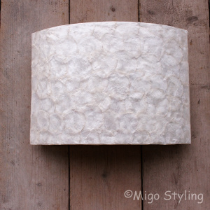 Wandlamp full capiz 43 cm breed
