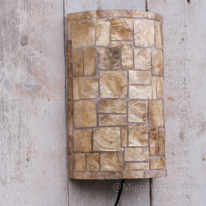 Wandlampenschale kariert Bronze