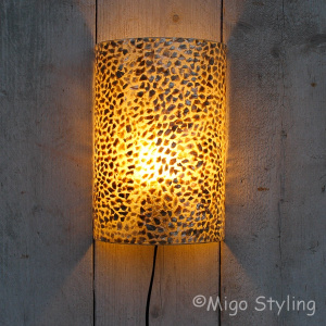 Wandlamp schelp copper