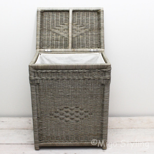 Wasmand pitriet met binnenzak grijs/taupe