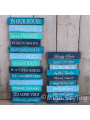 Family Rules bord Blauw groot  