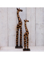 Houten giraffe set van massief hout