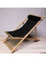 Relaxstoel van bamboe met hoofdsteun kussens 