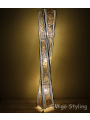 Vloerlamp Twist capizschelp 170 cm brons koper 