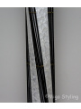 Vloerlamp Twist capizschelp 170 cm zwart wit