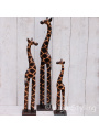 Set houten giraffe van massief hout 