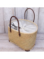 Strandtas shopper naturel van zeegras