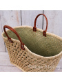 Tas van zeegras met borduursel Groot 