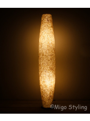 Vloerlamp Troca schelpen design 150 cm zandkleur
