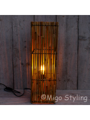 Bamboe lamp vierkant H 62cm