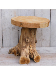 Boomstam kruk teak hout