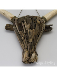 Driftwood kop buffel XL drijfhout 