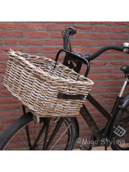 Weiden Fahrradkorb mit Handgriffen
