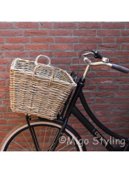 Fietsmand groot grey rotan