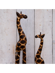 Houten giraffe set van massief hout