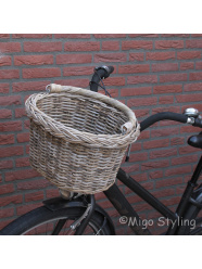 Fahrradkorb mit Haken, oval