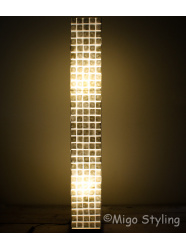 Vloerlamp Parelmoer schelpen vierkantjes 170 cm
