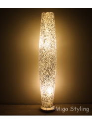 Vloerlamp Cone schelpen wit