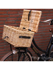 Fahrradkorb/'Bakfiets'-Korb mittel mit Deckel, Natur