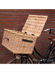 Fahrradkorb /'Bakfiets'-Korb groß mit Deckel, Natur