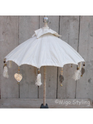 Tafelparasol uit Bali 60 cm creme