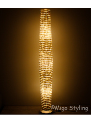 Vloerlamp Cone schelpen wit 200 cm