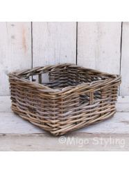 Schrankkorb / Regalkorb quadratisch Rattan 32x32 cm