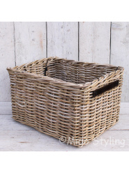 Opbergmand met leren handgreep 50cm