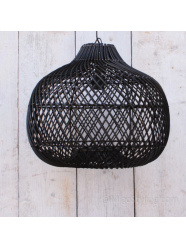 Wicker Hängelampe Mittel schwarz